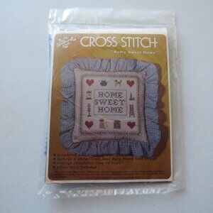 Home Sweet Home Hazel's Needlework Kaboodles Cross Stitch Embroidery Pillow Kit